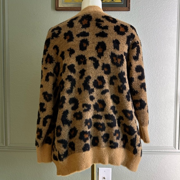 ZARA KIDS - Fuzzy Leopard Print Open Cardigan - SIZE 10-12 - Picture 3 of 7